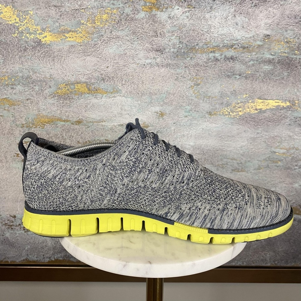 Cole Haan Zerogrand Shoes Mens Size 12 Gray Knit Lace Up Casual Sneakers C30411 - Picture 5 of 11